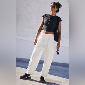 NWT FP Movement Mesmerize Me Solid Pants Off White Size Medium
